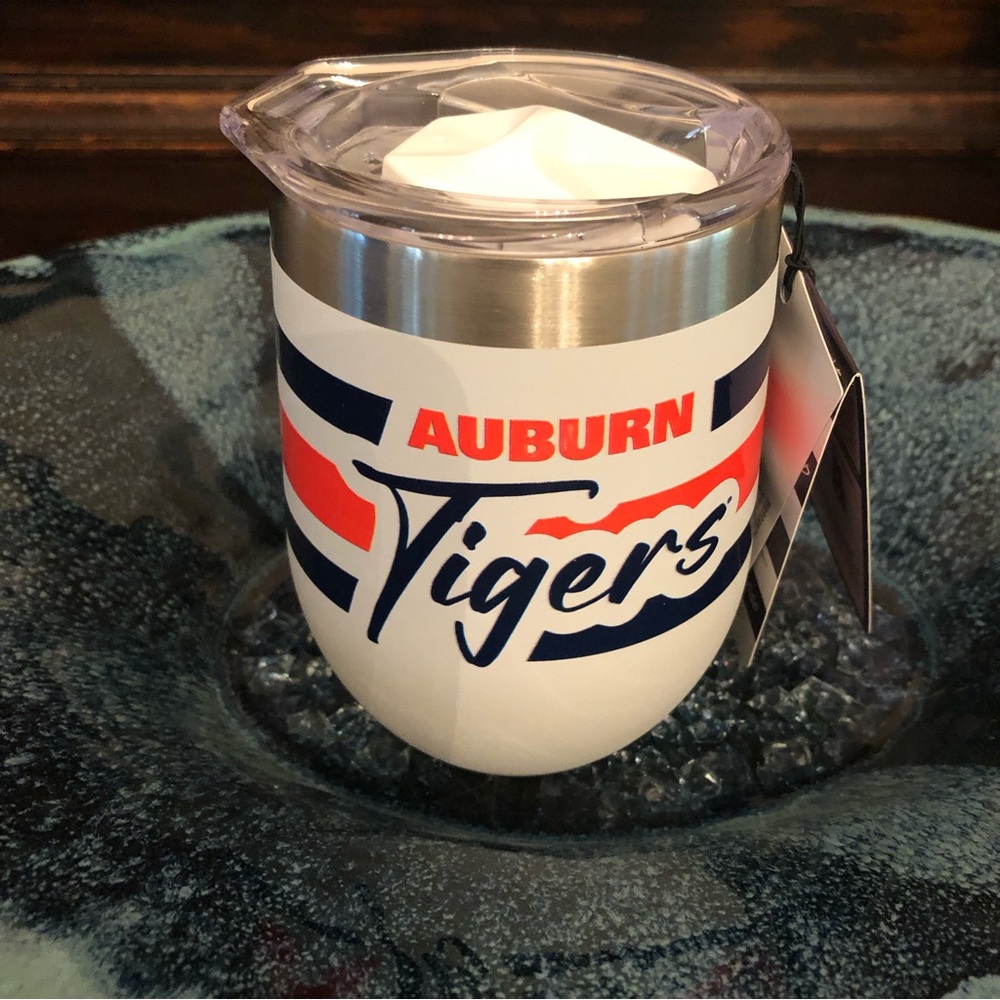 NEW! 🔸Game Time Sidekicks Auburn Tigers 12 oz. Light Gray Stemless Tumbler🔹